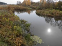 12 октября. Октябрь в Шатках. Река Тёша в октябрьском наряде. Автор Галина Ивановна Медяева, п. Шатки Нижегородской области