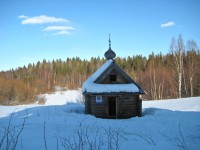 3 декабря. В урочище Куртяево. Часовня Алексия, человека Божия. Автор Людмила Николаевна Крапивина, город Архангельск