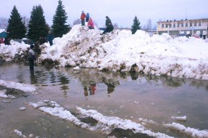 Каликино. Проводы зимы. Экстремальные горки. Автор Татьяна Осипова